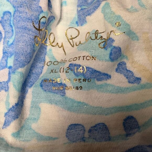 Lilly Pulitzer Clary Maxi Dress-Bennet Blue Salty Seas Girls XL 12-14 Host Pick - Picture 7 of 7